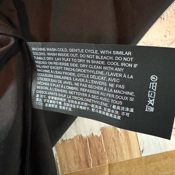 Theory Halter Tier Mini Tech Lawn Black Dress Size Large Minimalist - Picture 9 of 9